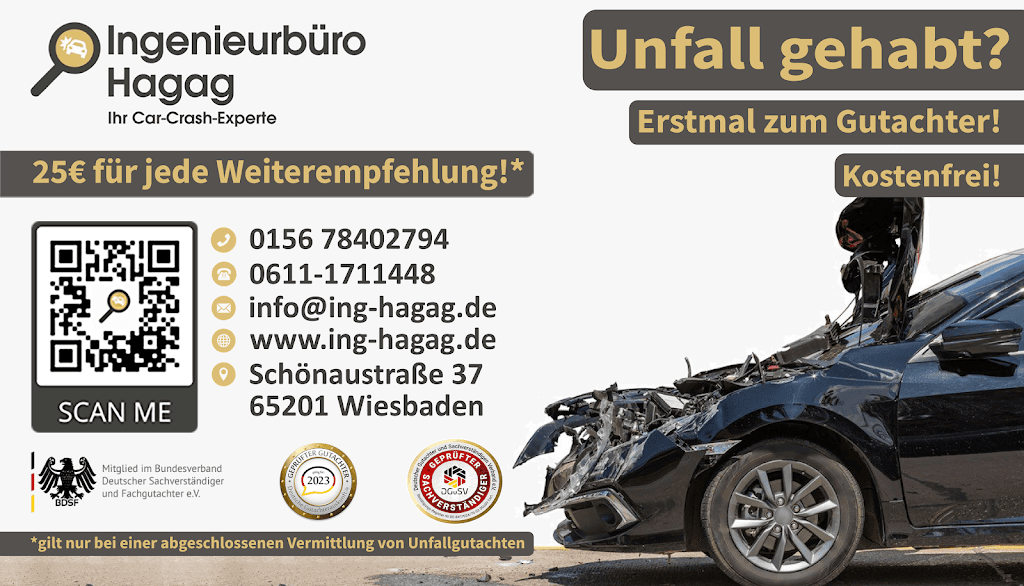 Ingenieurbüro Hagag | KFZ-Gutachter / -Sachverständiger