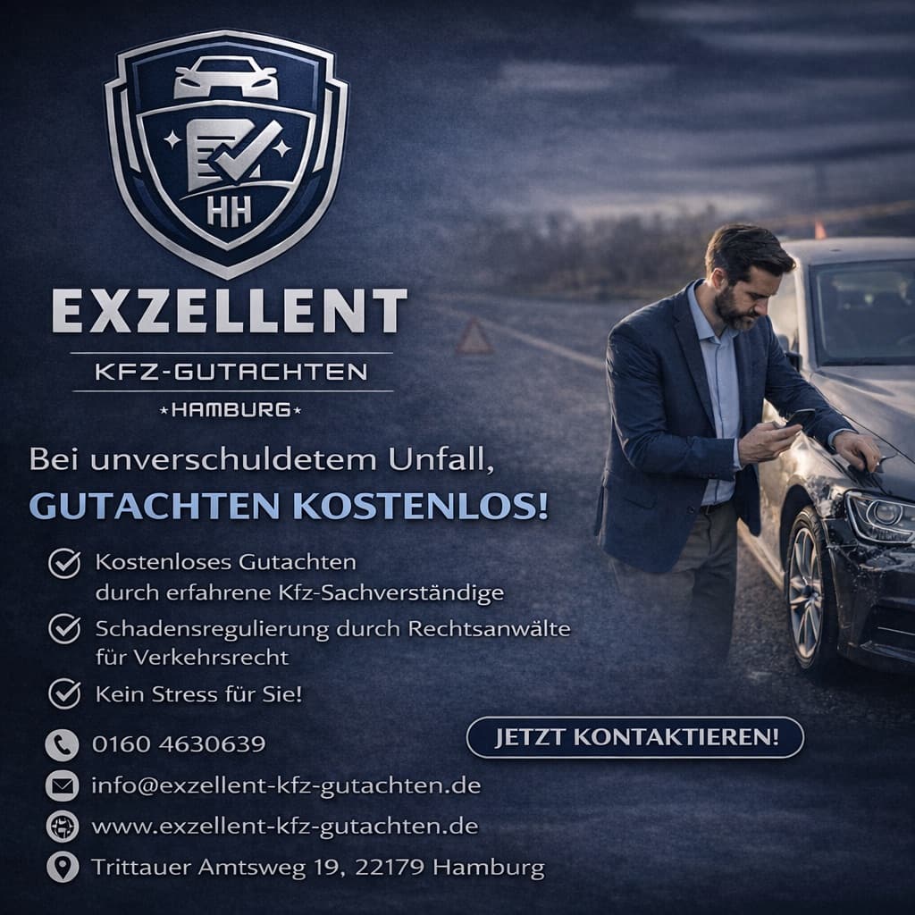 Exzellent Kfz-Gutachten Hamburg